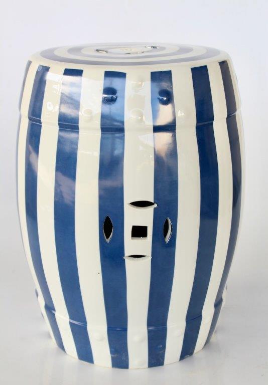 Stripped Ceramic Stool